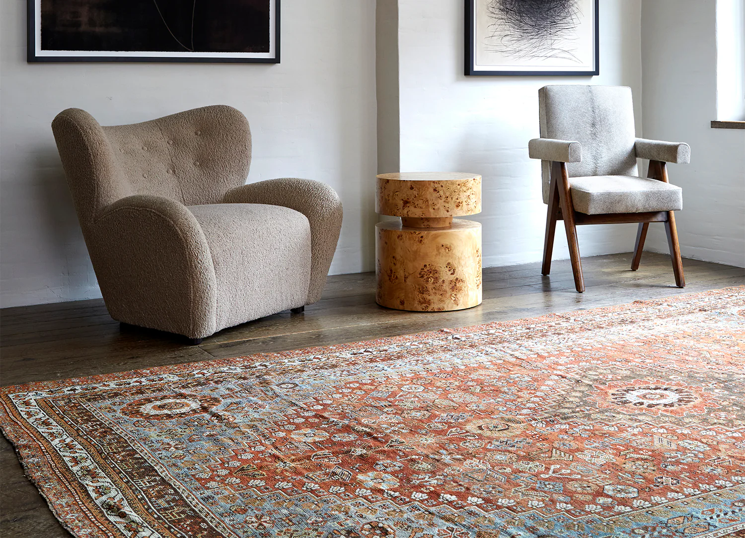 Vintage 1950's Southcentral Persia Shiraz rug - 7' x 11' - Image 6
