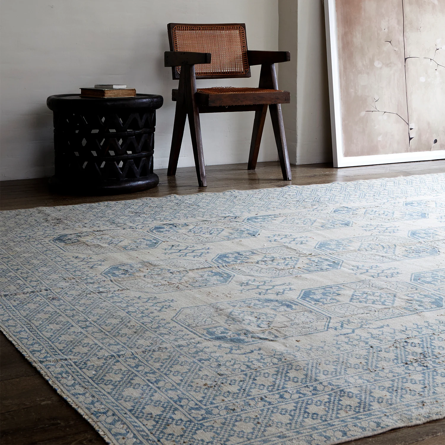 Vintage 1960's Northeast Persian Turkman rug - 8'9" x 11'4" - Image 4