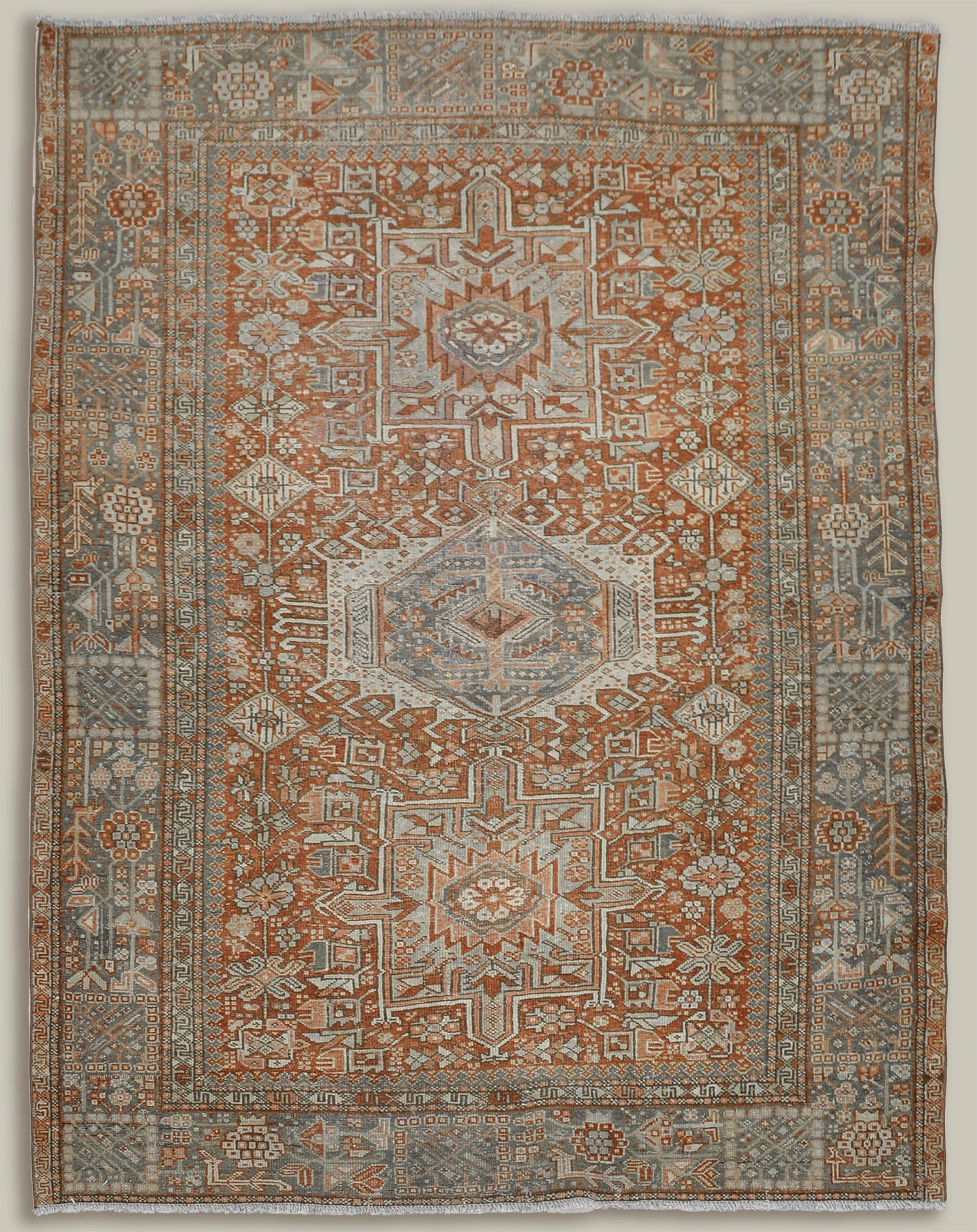 Vintage 1960's Northwest Persia Heriz rug - 4'10" x 6'3" - Image 5