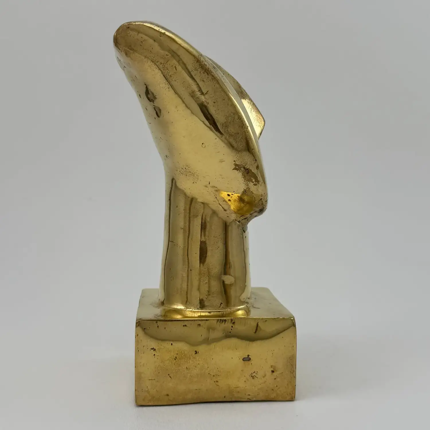 Vintage Art Deco era Abstract Brass bust Sculpture - Image 4