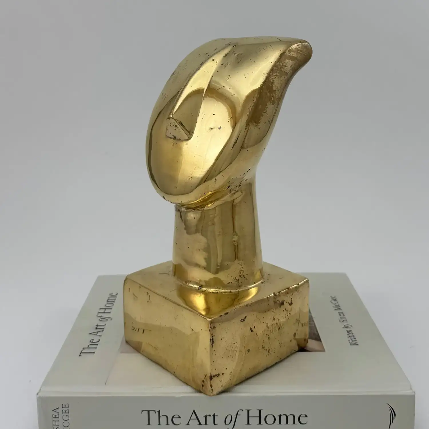 Vintage Art Deco era Abstract Brass bust Sculpture - Image 5