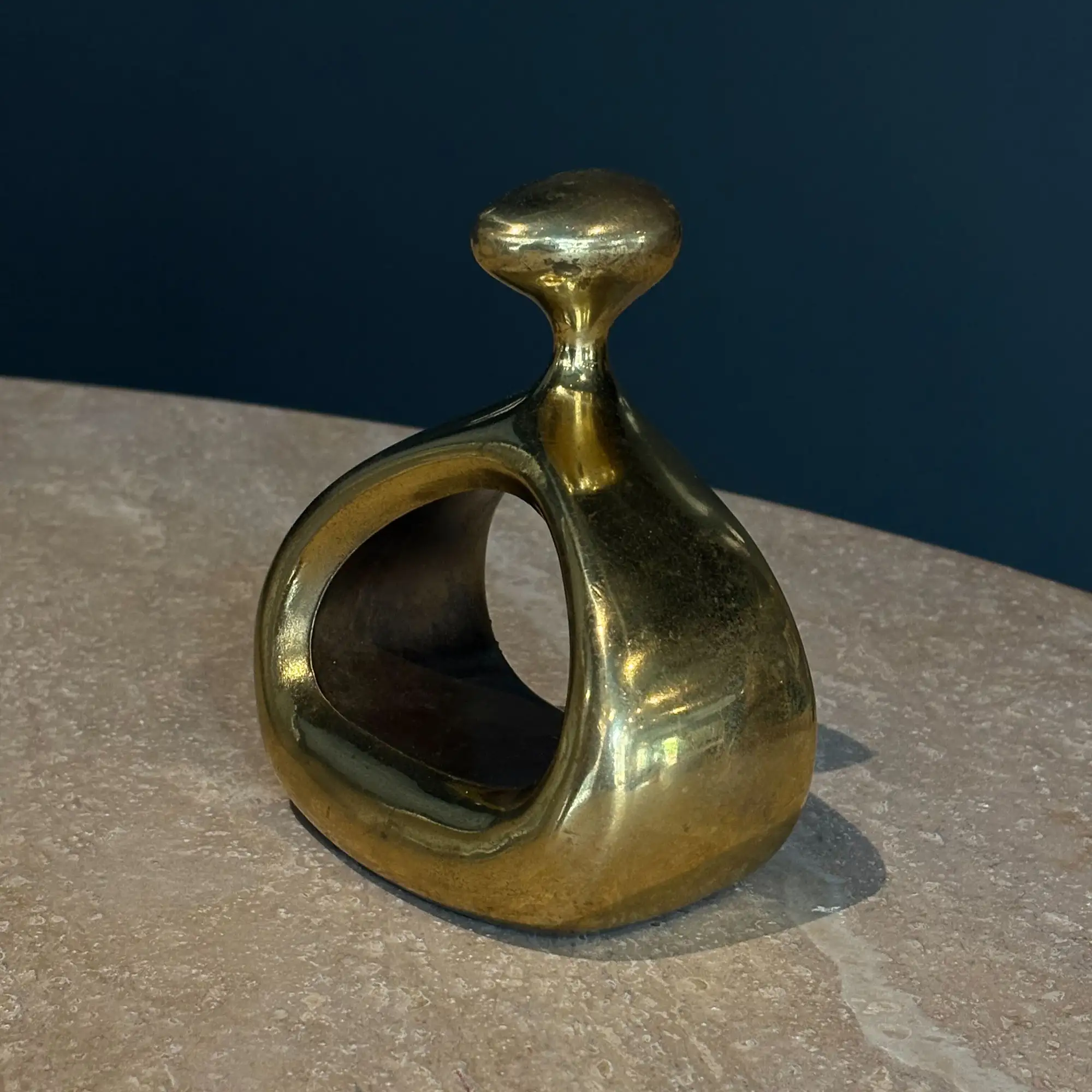 1950's Decorative Ben Seibel Brass Stirrup Bookend or sculpture - Image 2