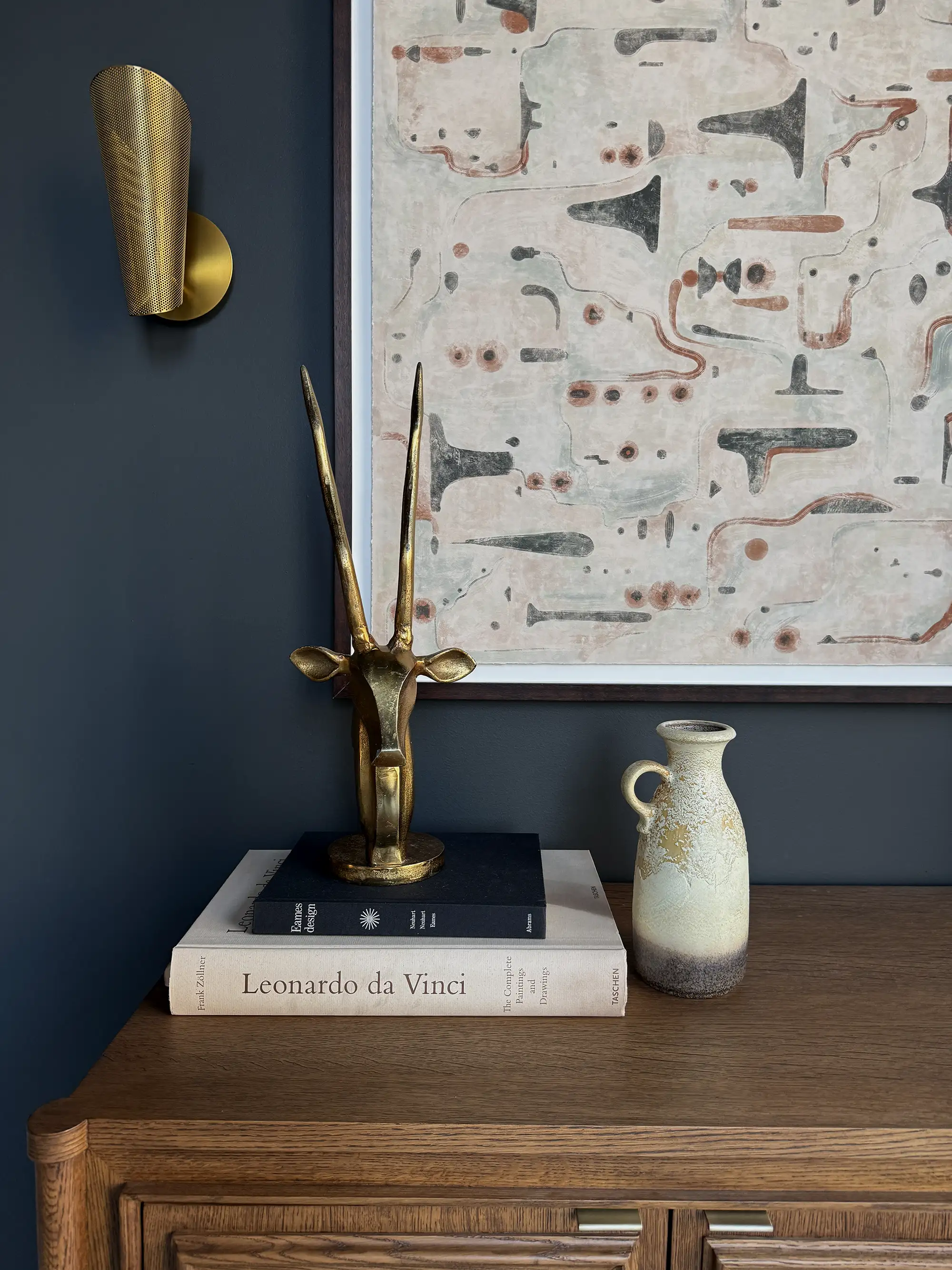 Vintage brass Antelope bust, Midcentury Modern - Image 3