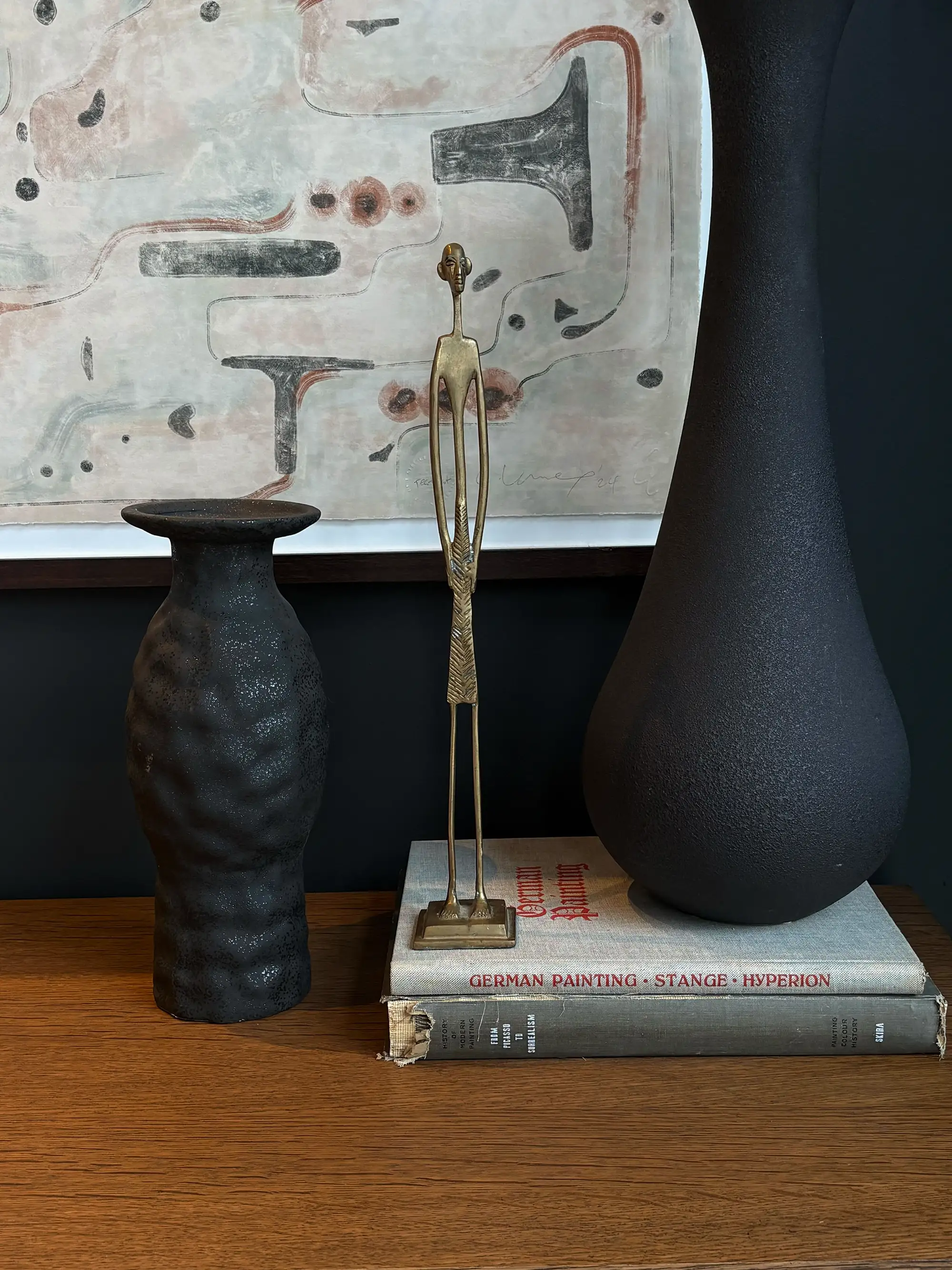Vintage Brass Elongated African Figure - Mid Century Modern Sculpture - Image 3