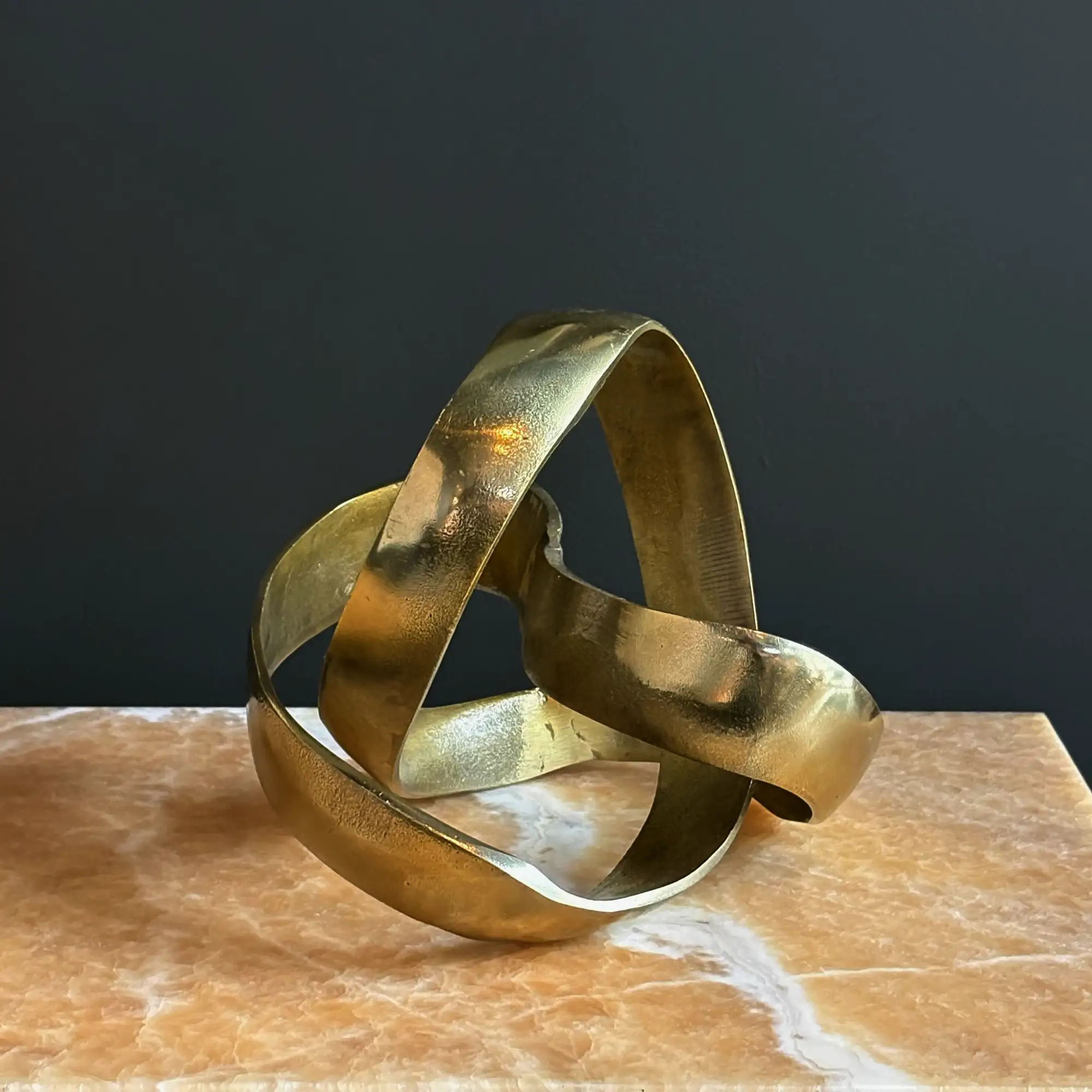 Vintage Brass knot sculpture - Image 3