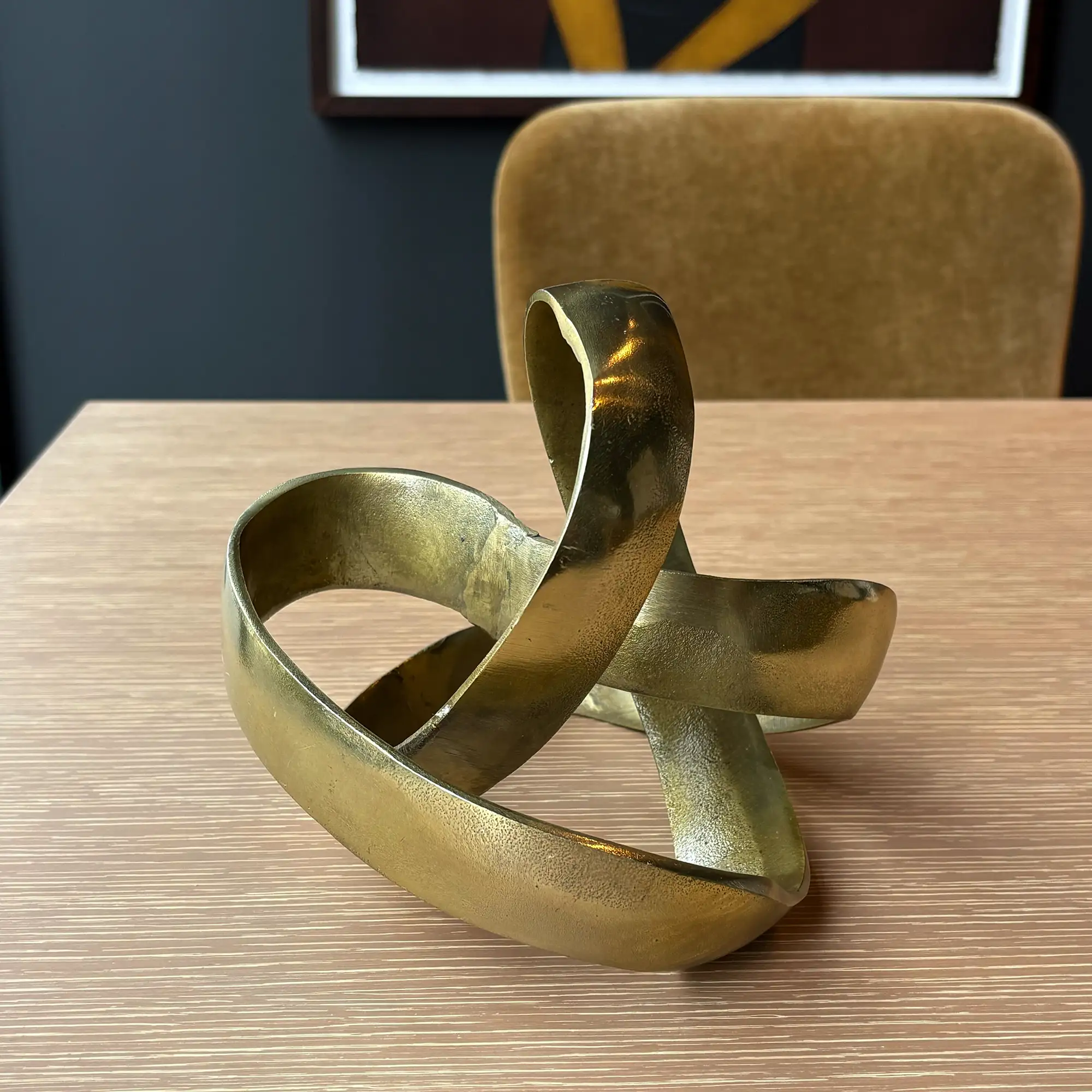 Vintage Brass knot sculpture - Image 4