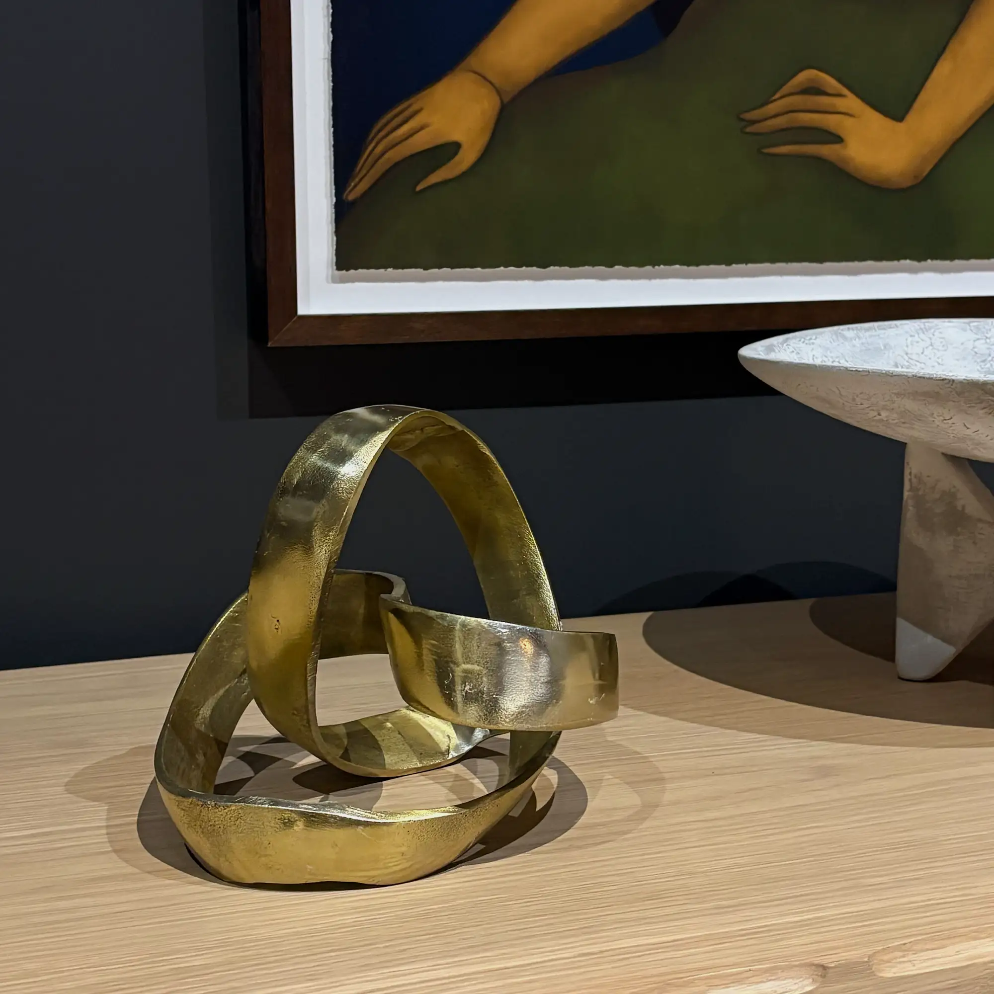Vintage Brass knot sculpture - Image 5