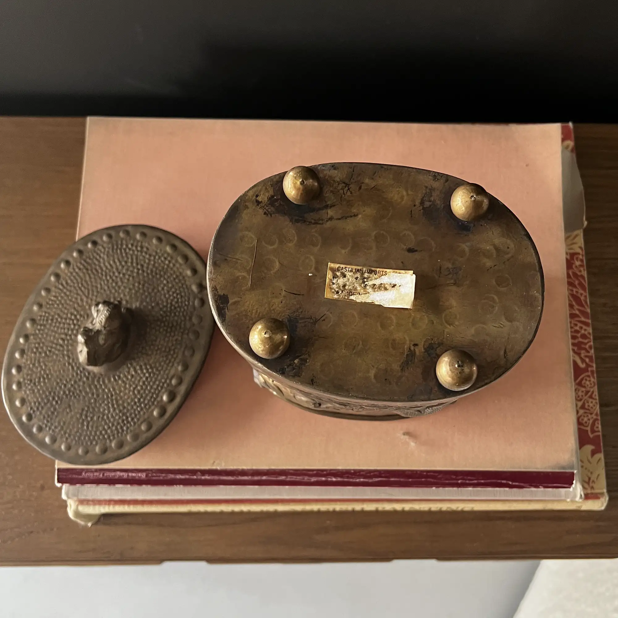 Vintage Brass Monkey Canister with Lid - Image 5