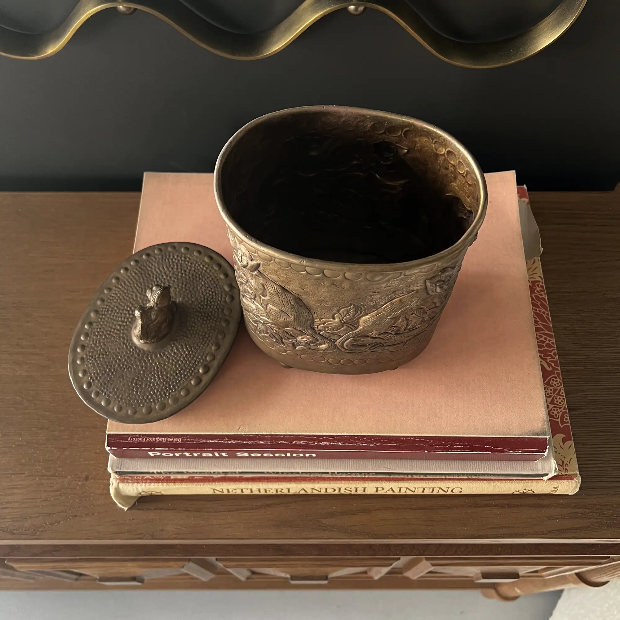 Vintage Brass Monkey Canister with Lid - Image 6