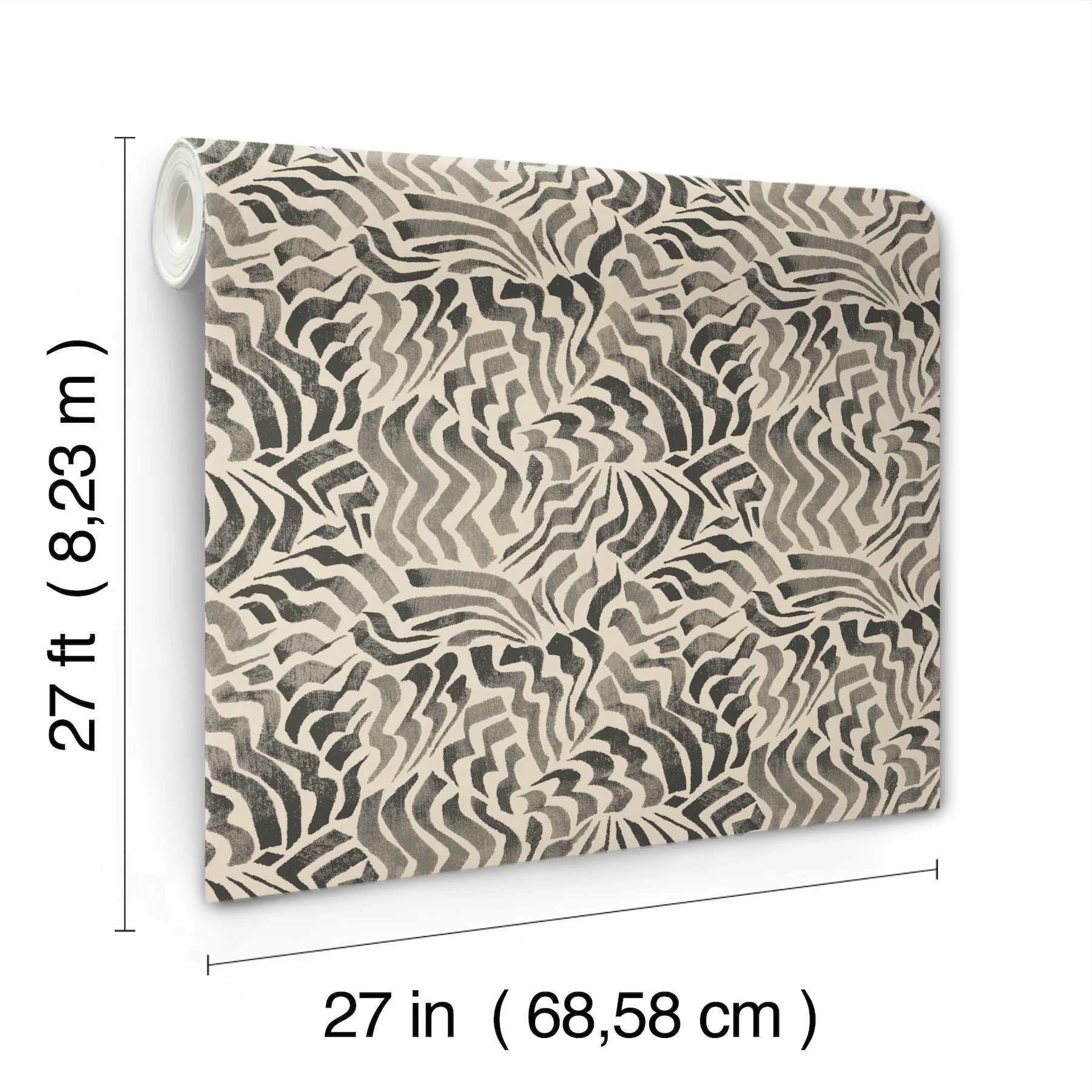 Zora Wave Charcoal Wallpaper - Image 4