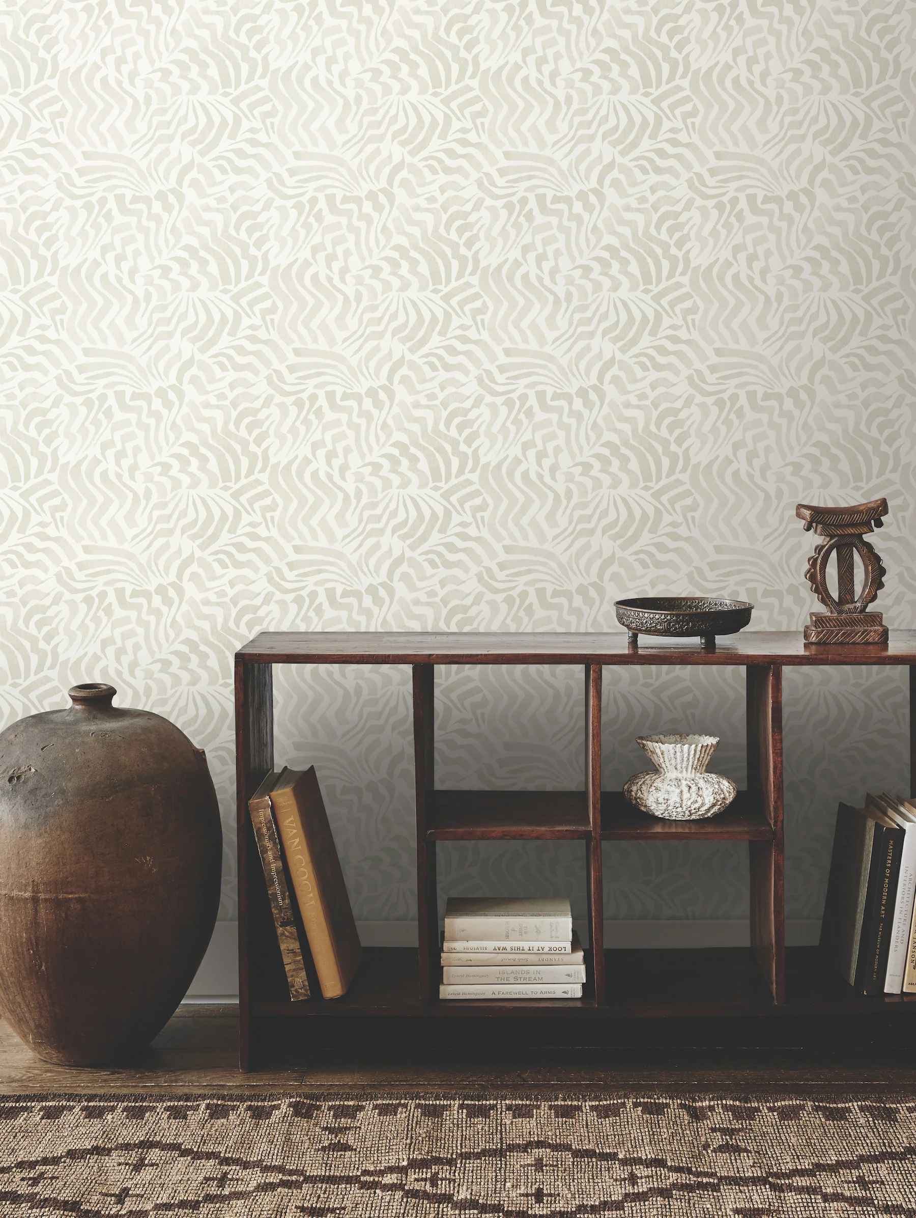 Zora Wave Light Grey Wallpaper - Image 2